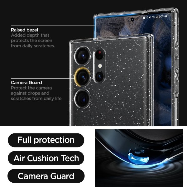 Spigen Samsung Galaxy S23 Ultra Deksel Liquid Crystal Glitter Crystal Quartz