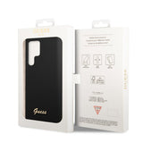 Guess Samsung Galaxy S23 Ultra Deksel Liquid Silicone Metal Logo Svart