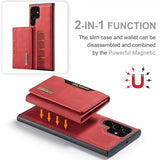 Dg.Ming Samsung Galaxy S23 Ultra Deksel M2 Series Avtakbart Kortholder Rød