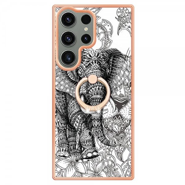 Samsung Galaxy S23 Ultra Deksel Finger Ring Motiv Elefant