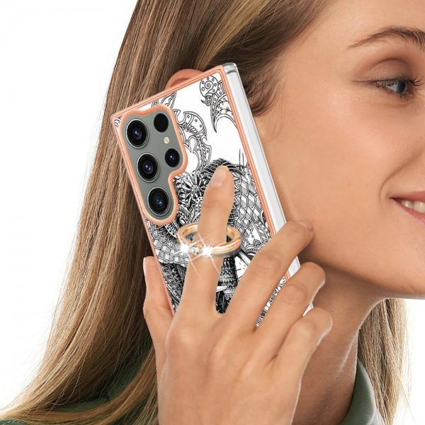 Samsung Galaxy S23 Ultra Deksel Finger Ring Motiv Elefant