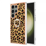 Samsung Galaxy S23 Ultra Deksel Finger Ring Motiv Leopardmønster