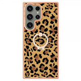Samsung Galaxy S23 Ultra Deksel Finger Ring Motiv Leopardmønster