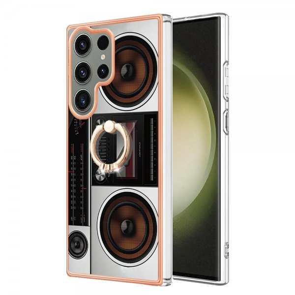 Samsung Galaxy S23 Ultra Deksel Finger Ring Motiv Radio