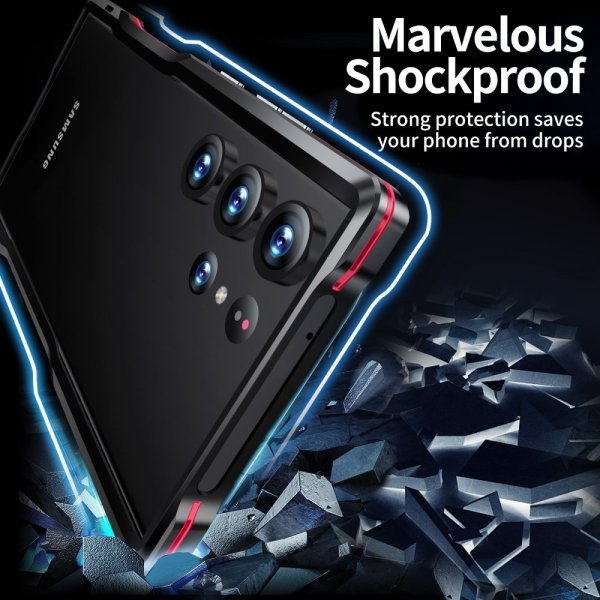 Samsung Galaxy S23 Ultra Deksel Metal Bumper Sølv