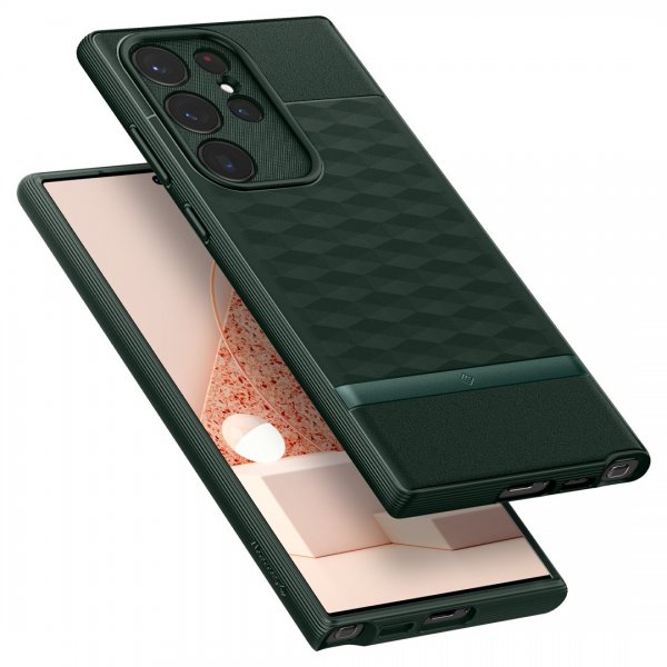 Caseology Samsung Galaxy S23 Ultra Deksel Parallax Midnight Green