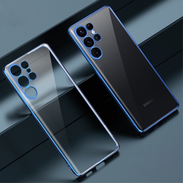 Sulada Samsung Galaxy S23 Ultra Deksel Belagt Kant Blå