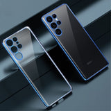 Sulada Samsung Galaxy S23 Ultra Deksel Belagt Kant Blå