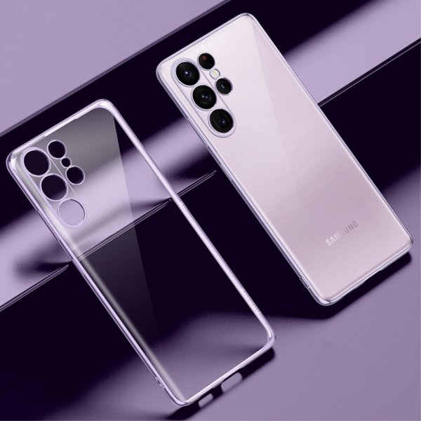 Sulada Samsung Galaxy S23 Ultra Deksel Belagt Kant Lilla