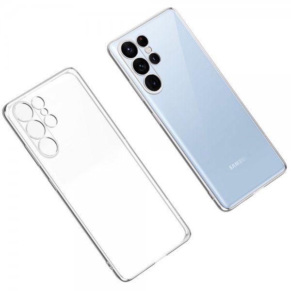 Sulada Samsung Galaxy S23 Ultra Deksel Belagt Kant Sølv