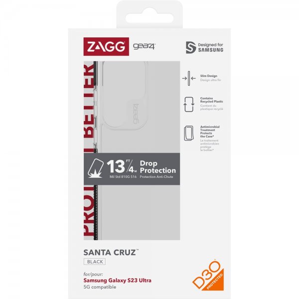 Gear4 Samsung Galaxy S23 Ultra Deksel Santa Cruz Svart