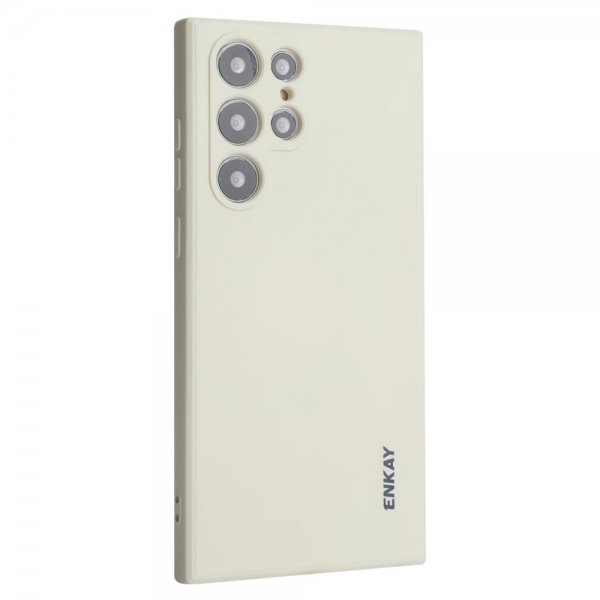 ENKAY Samsung Galaxy S23 Ultra Deksel Silikon Beige
