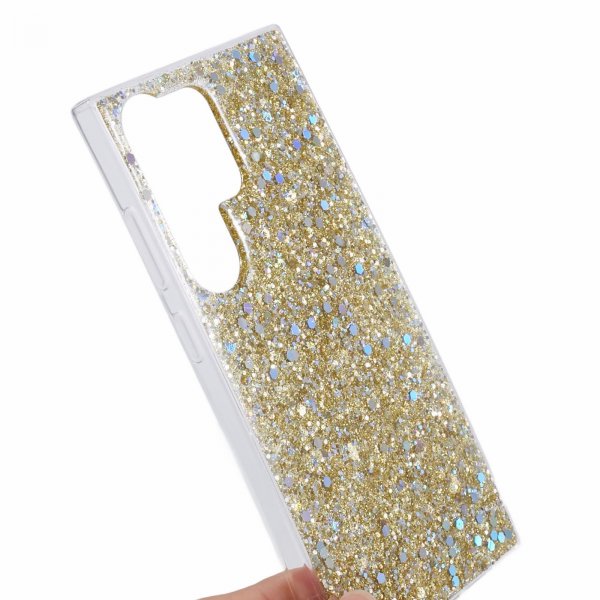 Nordic Covers Samsung Galaxy S23 Ultra Deksel Sparkle Series Citrine Gold