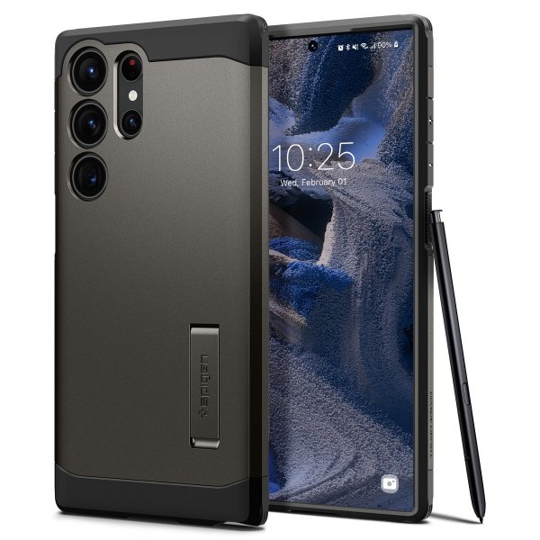 Spigen Samsung Galaxy S23 Ultra Deksel Tough Armor Gunmetal