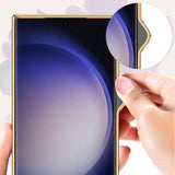 GKK Samsung Galaxy S23 Ultra Deksel Stoff Belagt Kant Grønn