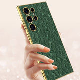 GKK Samsung Galaxy S23 Ultra Deksel Stoff Belagt Kant Hvit