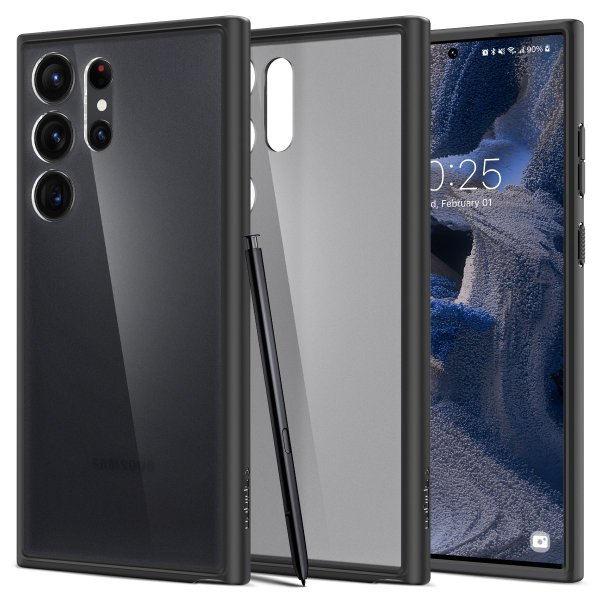 Spigen Samsung Galaxy S23 Ultra Deksel Ultra Hybrid Matte Frost Black