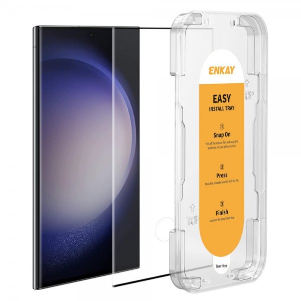 ENKAY Samsung Galaxy S23 Ultra Skjermbeskytter Monteringsramme Easy Install