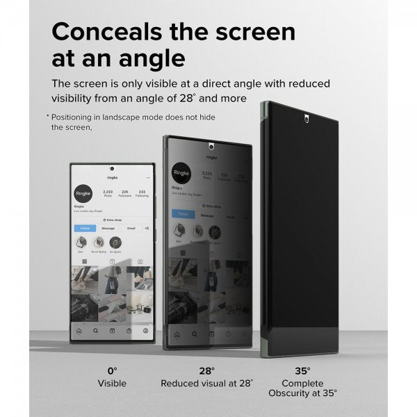 Ringke Samsung Galaxy S23 Ultra Skjermbeskytter Privacy Dual Easy Film