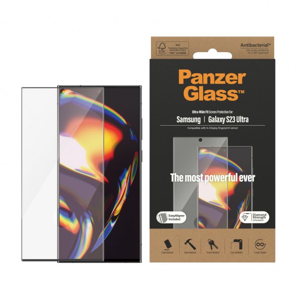 PanzerGlass Samsung Galaxy S23 Ultra Skjermbeskytter Ultra-Wide Fit EasyAligner