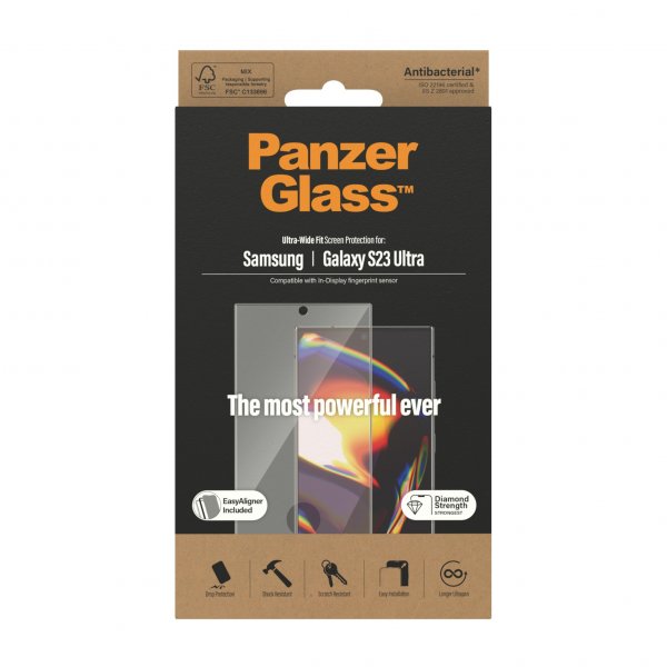 PanzerGlass Samsung Galaxy S23 Ultra Skjermbeskytter Ultra-Wide Fit EasyAligner