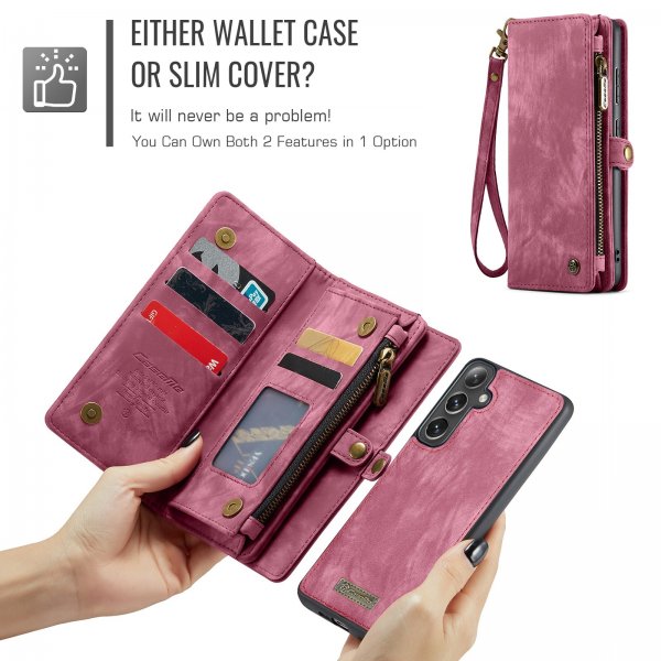 CaseMe Samsung Galaxy S24 FE Etui 008 Series Avtakbart Deksel Rød