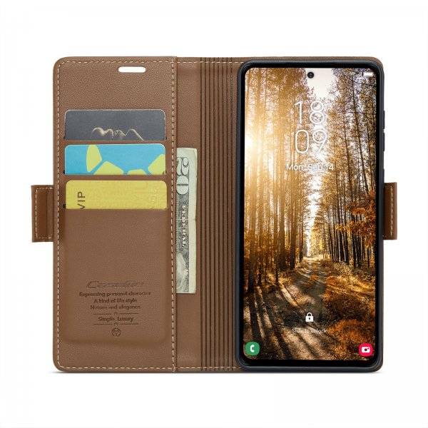 CaseMe Samsung Galaxy S24 FE Etui 023 Series Brun