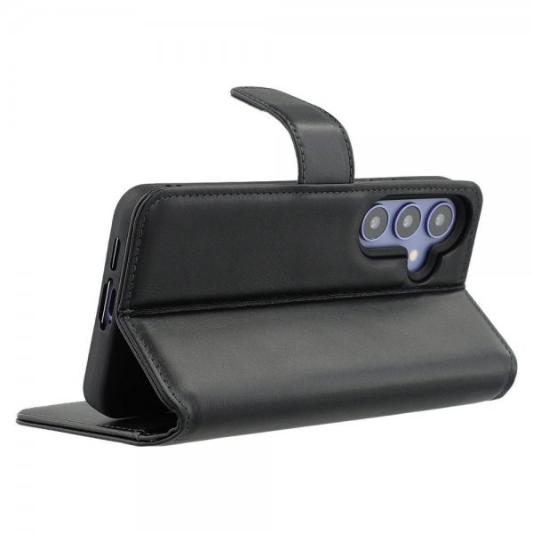 Nordic Covers Samsung Galaxy S24 FE Etui Essential Leather Raven Black