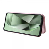 Samsung Galaxy S24 FE Etui Karbonfibertekstur Rosegull