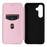 Samsung Galaxy S24 FE Etui Karbonfibertekstur Rosegull