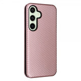Samsung Galaxy S24 FE Etui Karbonfibertekstur Rosegull
