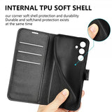 Samsung Galaxy S24 FE Etui Litchi Svart