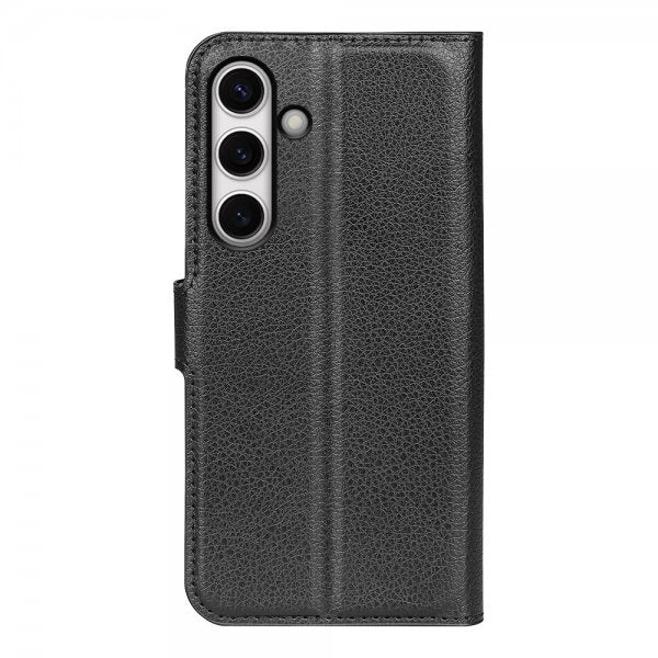 Samsung Galaxy S24 FE Etui Litchi Svart