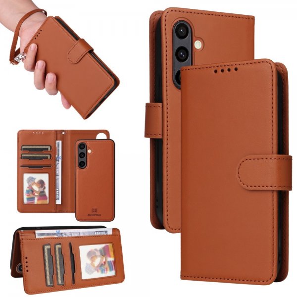 Betopnice Samsung Galaxy S24 FE Etui Avtagbart Deksel 005 Brun