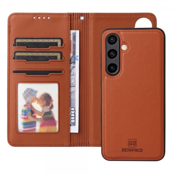Betopnice Samsung Galaxy S24 FE Etui Avtagbart Deksel 005 Brun