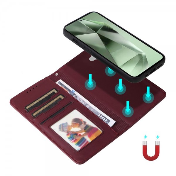 Betopnice Samsung Galaxy S24 FE Etui Avtagbart Deksel 005 Rød