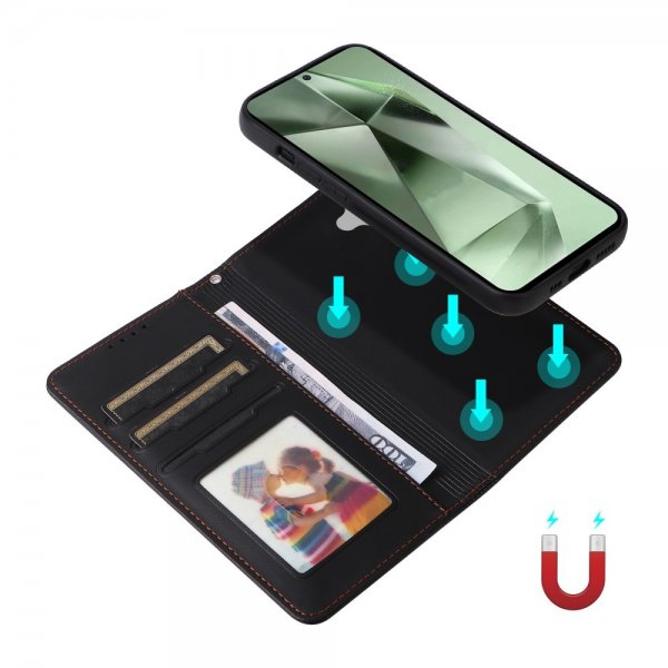 Betopnice Samsung Galaxy S24 FE Etui Avtagbart Deksel 005 Svart