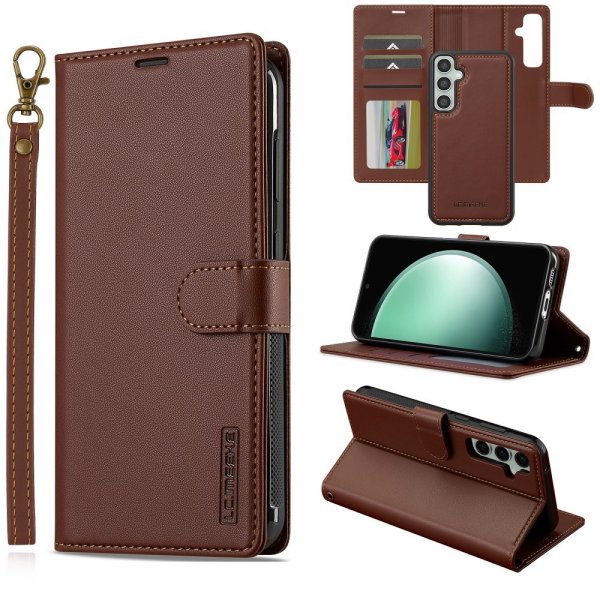 Lc.Imeeke Samsung Galaxy S24 FE Etui Avtagbart Deksel L2 Series MagSafe Brun