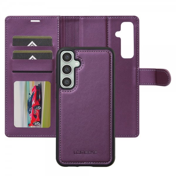Lc.Imeeke Samsung Galaxy S24 FE Etui Avtagbart Deksel L2 Series MagSafe Lilla