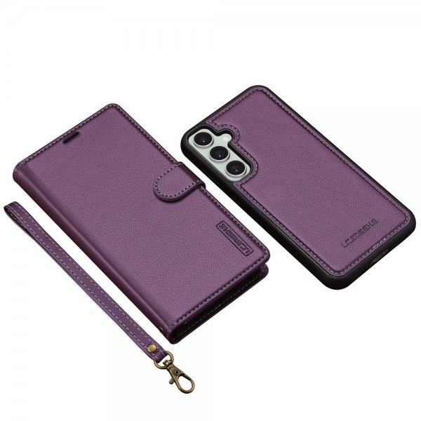 Lc.Imeeke Samsung Galaxy S24 FE Etui Avtagbart Deksel L2 Series MagSafe Lilla