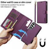 Lc.Imeeke Samsung Galaxy S24 FE Etui Avtagbart Deksel L2 Series MagSafe Lilla