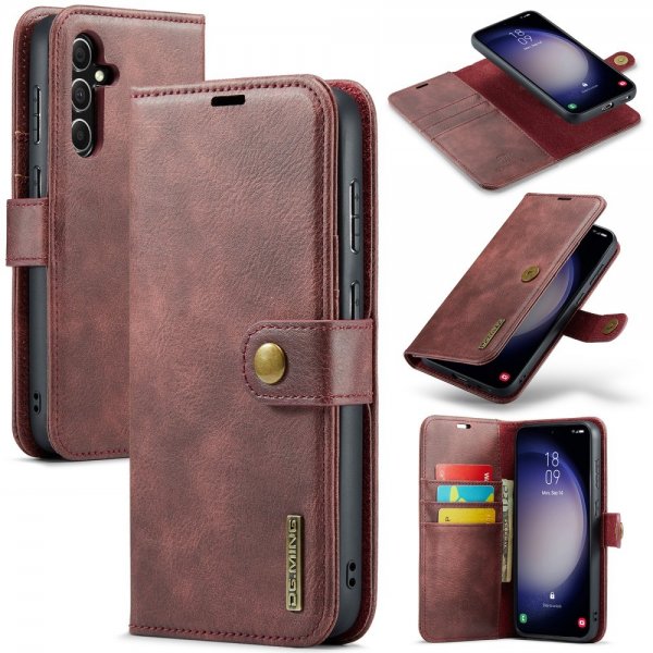 Dg.Ming Samsung Galaxy S24 FE Etui Avtagbart Deksel Rød