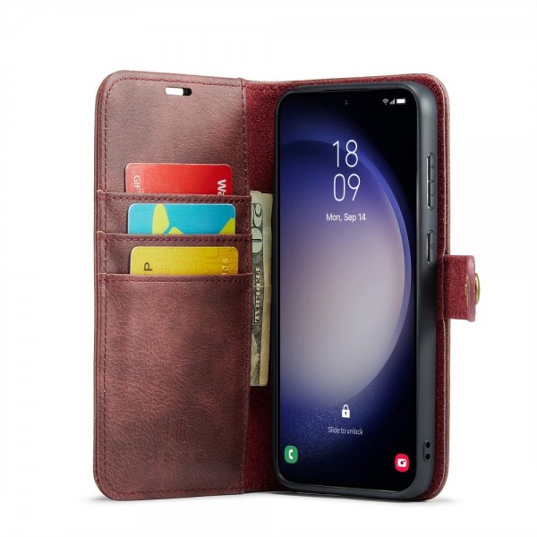Dg.Ming Samsung Galaxy S24 FE Etui Avtagbart Deksel Rød