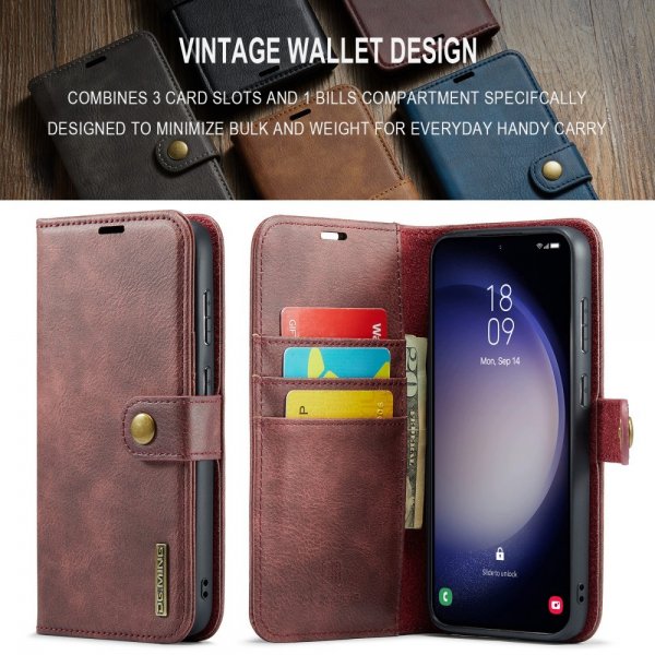 Dg.Ming Samsung Galaxy S24 FE Etui Avtagbart Deksel Rød