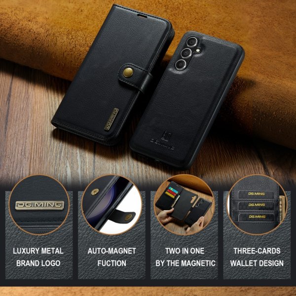 Dg.Ming Samsung Galaxy S24 FE Etui Avtagbart Deksel Svart