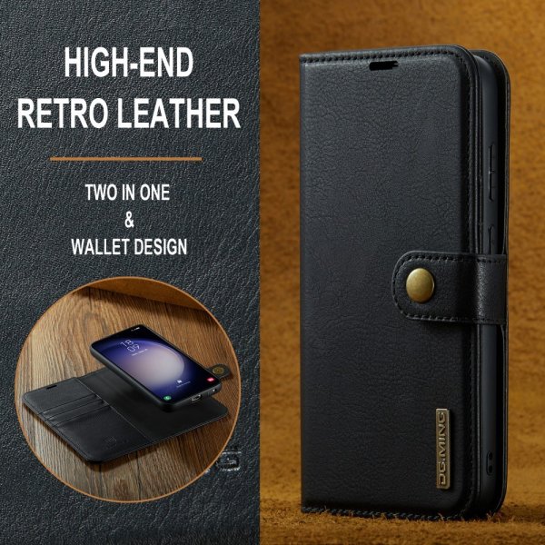 Dg.Ming Samsung Galaxy S24 FE Etui Avtagbart Deksel Svart