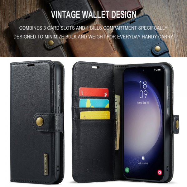 Dg.Ming Samsung Galaxy S24 FE Etui Avtagbart Deksel Svart