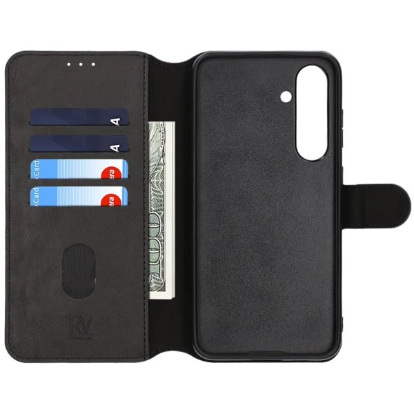 Rvelon Samsung Galaxy S24 FE Etui Detachable Wallet Case Svart