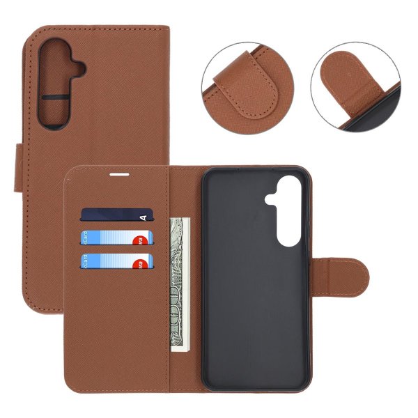 Samsung Galaxy S24 FE Etui med Stativ Brun
