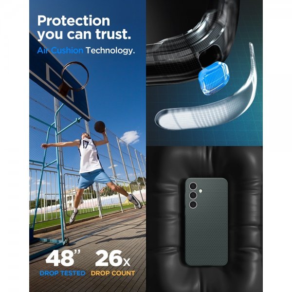 Spigen Samsung Galaxy S24 FE Deksel Liquid Air Abyss Green